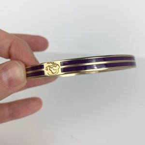 Spartina 449 Plum Purple and Gold Bangle Bracelet